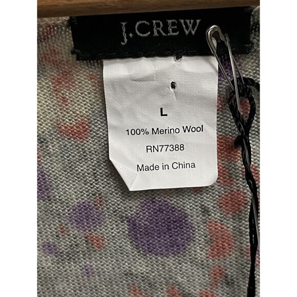 J.CREW merino wool sweater Front Buttons Size L. NWT - Picture 5 of 6